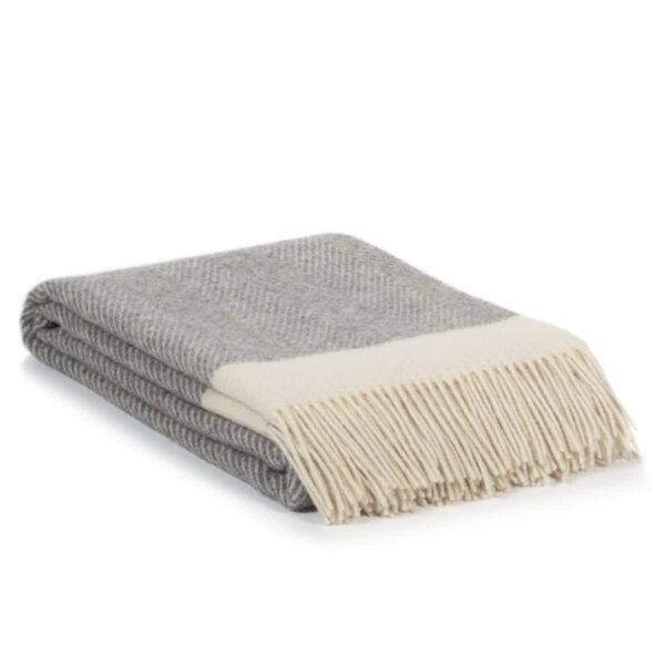 Wollen plaid Florence-grijs