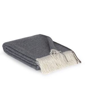 Merino-Kasjmier plaid MILANO grigio orlo