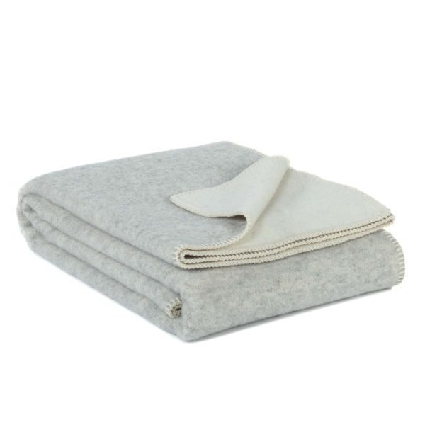Deken van Nieuw-Zeelandse wol GREY VIOLET - Afbeelding 3