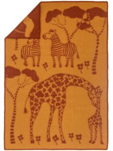 Oranje wollen kinder deken