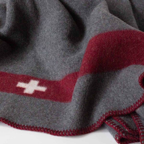 Merino deken Swiss de Luxe - grijs - Afbeelding 4