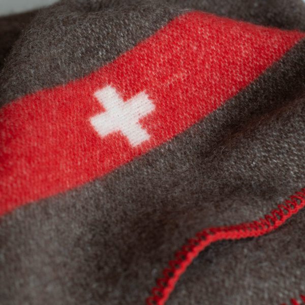 Merino deken Swiss de Luxe - beige/bruin - Afbeelding 4