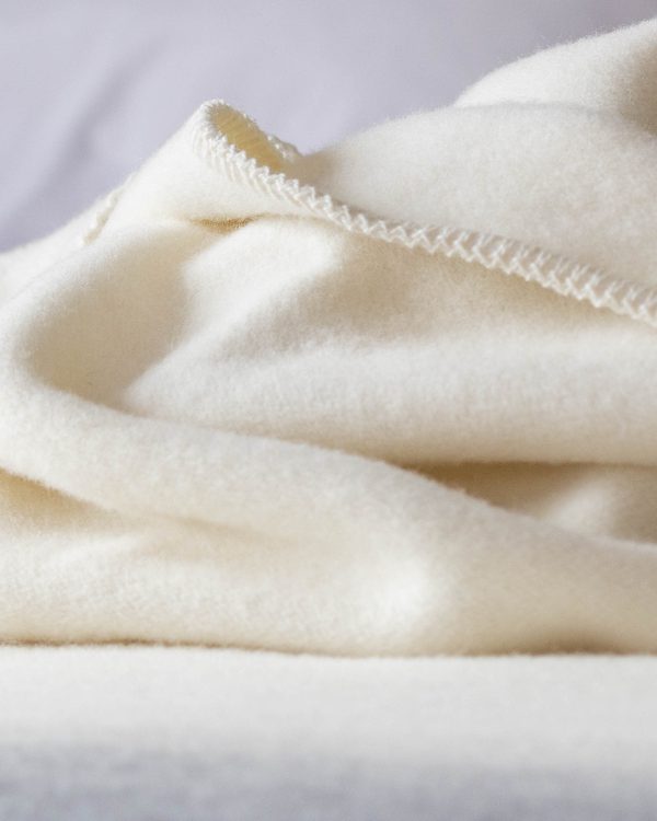 Ivory Mist merino-kasjmier deken