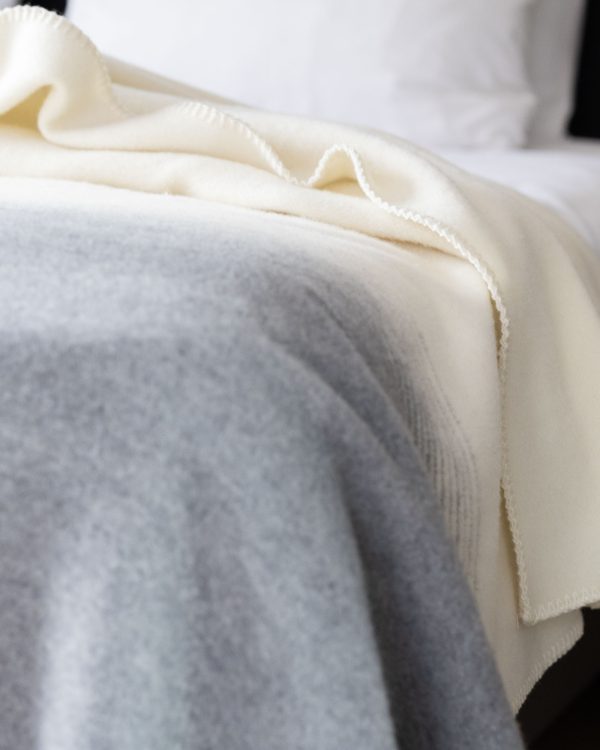 Merino-kasjmier deken IVORY MIST - Afbeelding 6