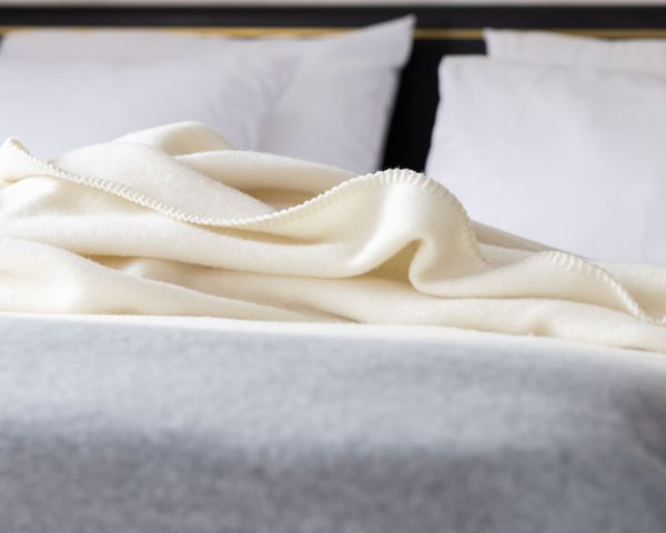 Merino-kasjmier deken IVORY MIST - Afbeelding 7