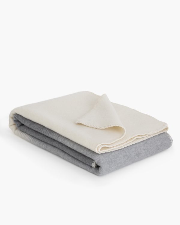 Merino-kasjmier deken SILVER CLOUD - Afbeelding 2