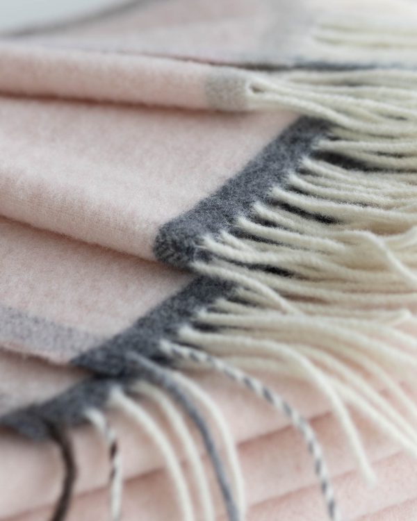 Merino-Kasjmier plaid MILANO rosa orlo - Afbeelding 3