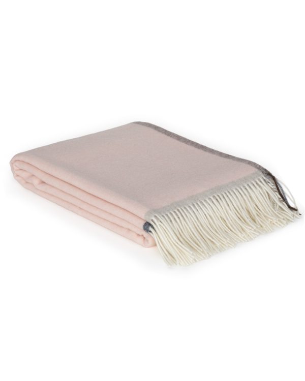 Merino-Kasjmier plaid MILANO rosa orlo - Afbeelding 4