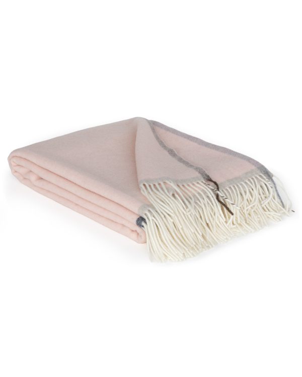 Merino-Kasjmier plaid MILANO rosa orlo