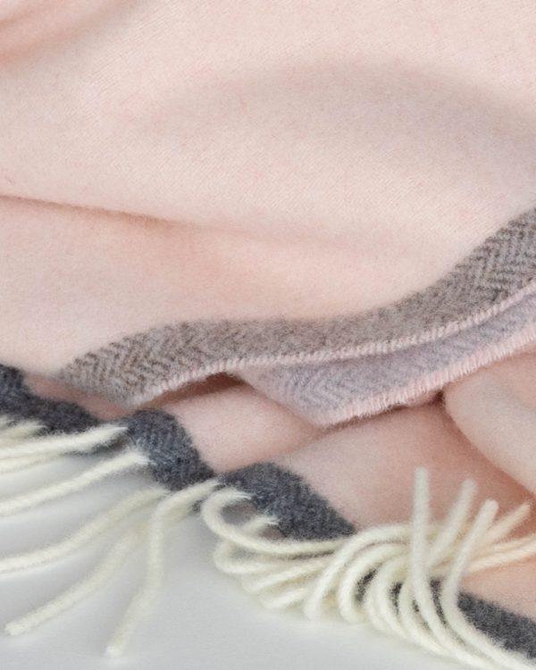 Merino-Kasjmier plaid MILANO rosa orlo - Afbeelding 2