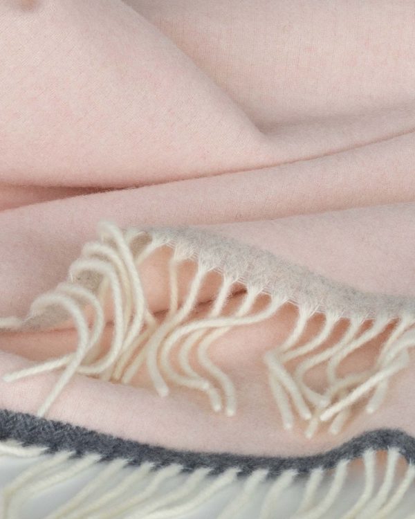 Merino-Kasjmier plaid MILANO rosa orlo - Afbeelding 5