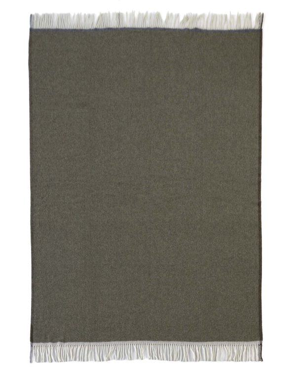 Merino-Kasjmier plaid MILANO verde orlo - Afbeelding 2