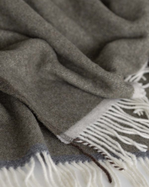 Merino-Kasjmier plaid MILANO verde orlo - Afbeelding 5