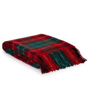 Tartan plaid van MoST, geweven van 100% Nieuw-Zeelandse wol in klassieke kerstkleuren