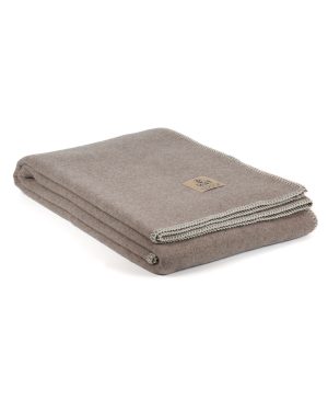 Zijdezachte, luxe Merino-kasjmier deken LUMA SOFT - bruin