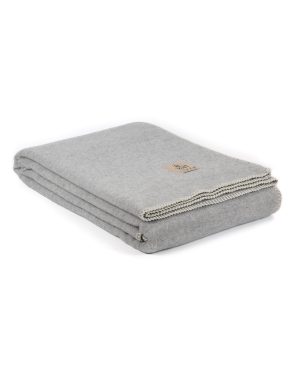 Zijdezachte, luxe merino-kasjmier deken LUMA SOFT - lichtgrijs